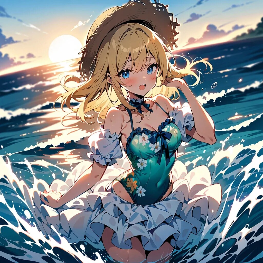 水着フリルドレス