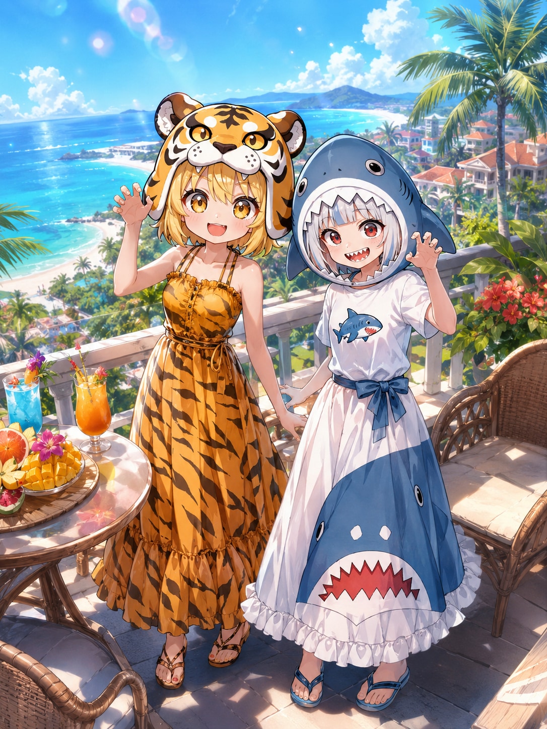 ロンス化の虎娘ちゃんとサメ美ちゃん