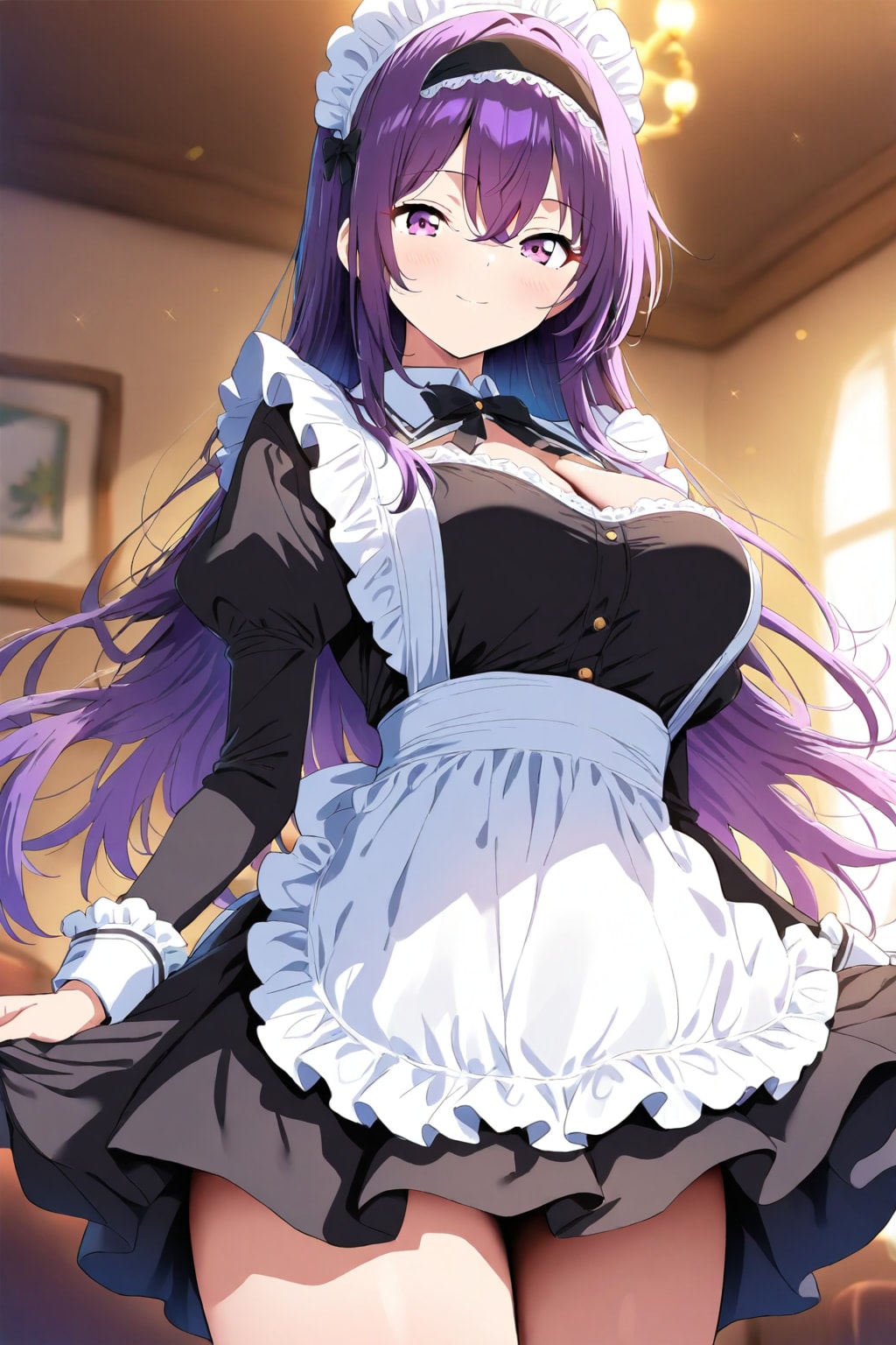 夏帆(かほ)のメイドコスプレ | の人気AIイラスト・グラビア