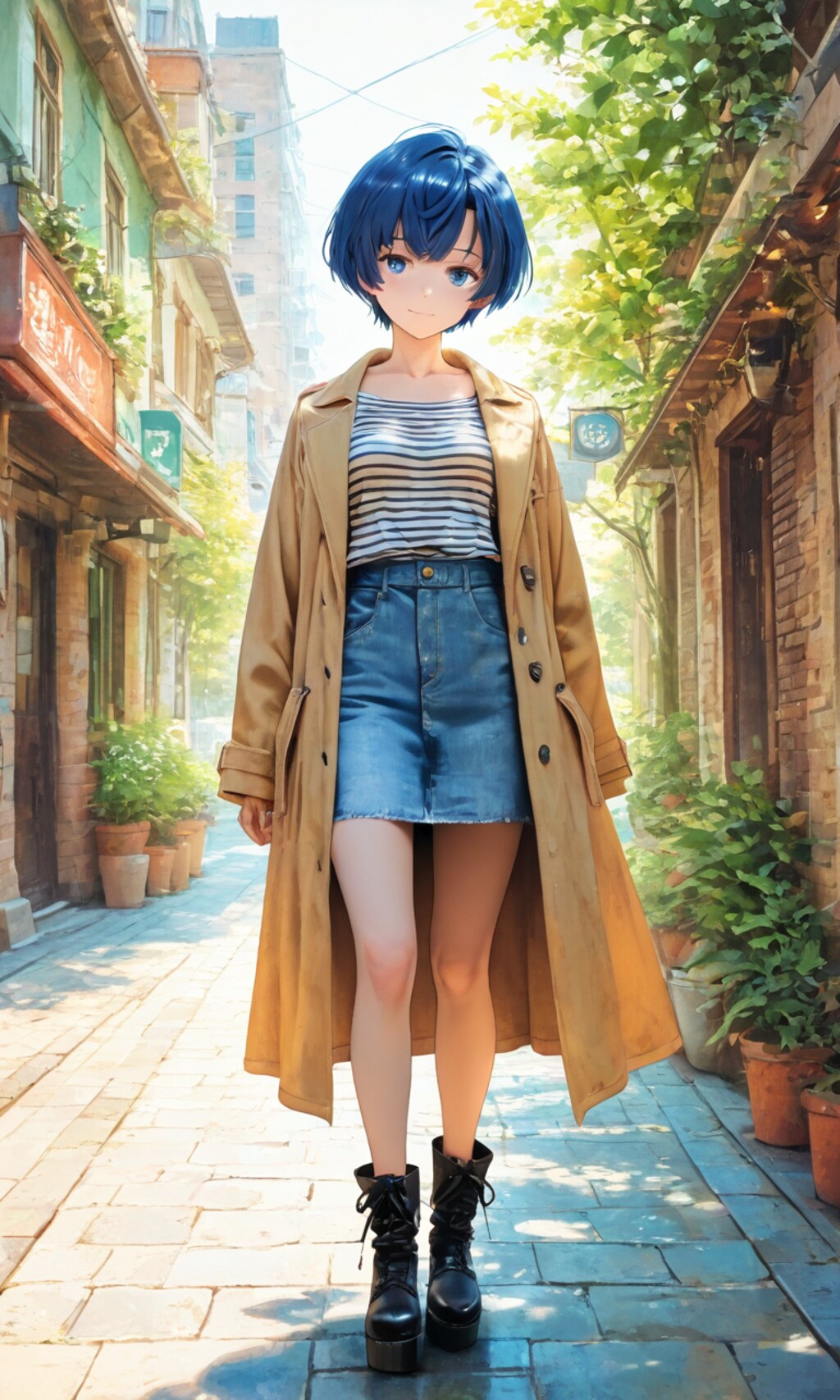 コートを羽織った柑菜ちゃん