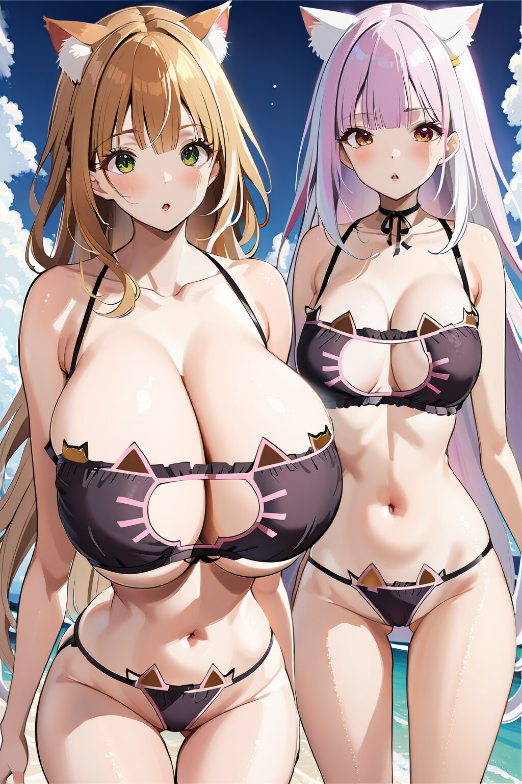 ニャンコの顔をの形が