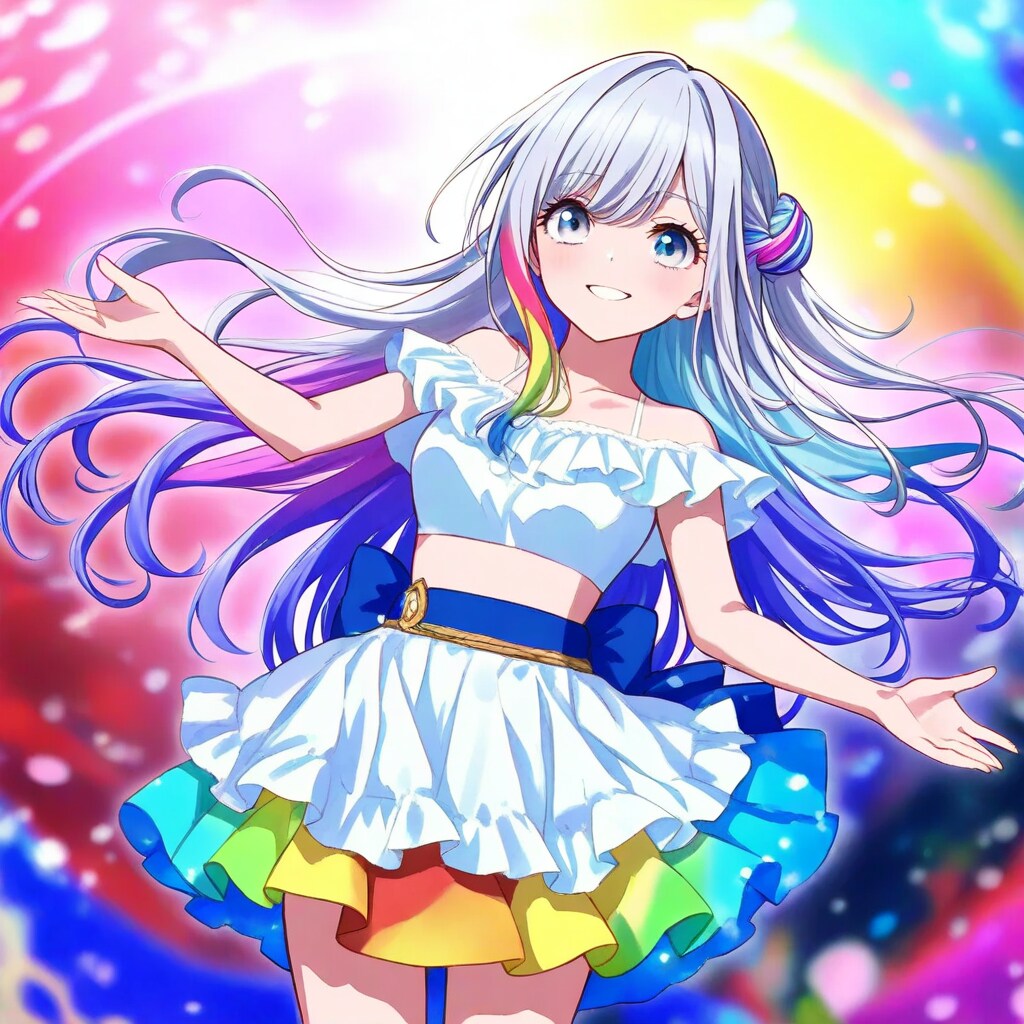 背景はカラフルに