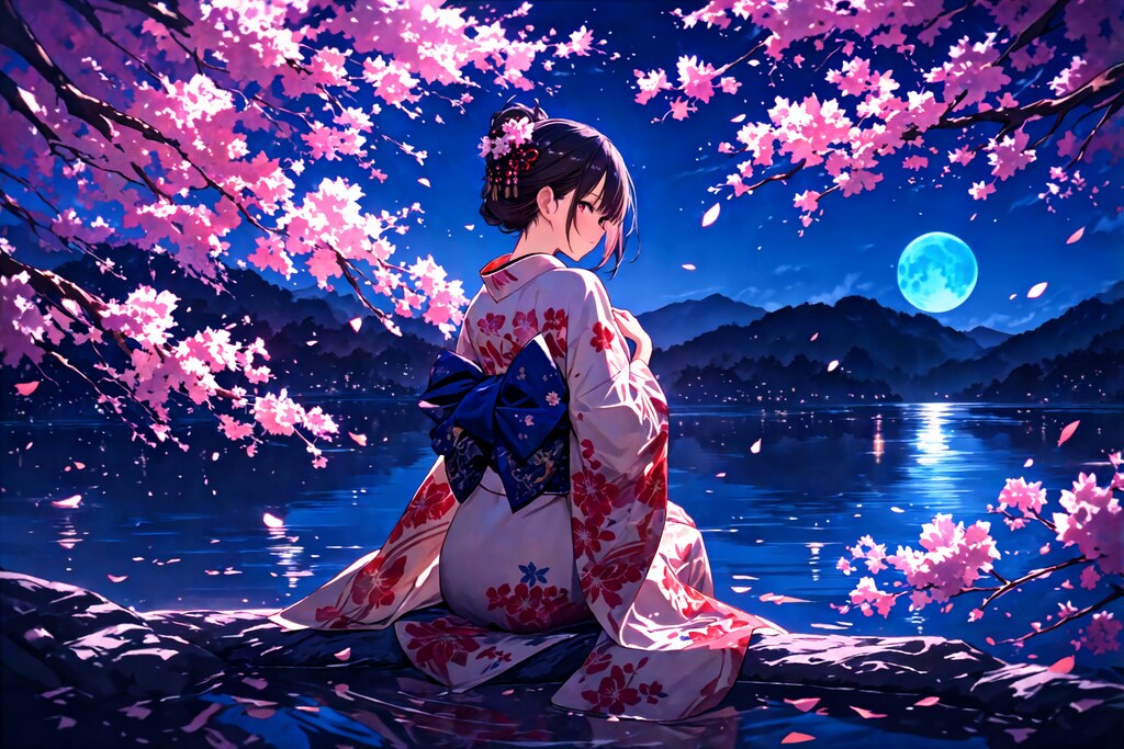 月夜桜