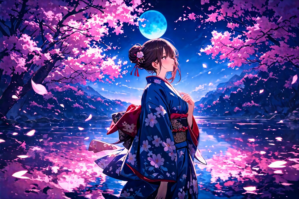 月夜桜