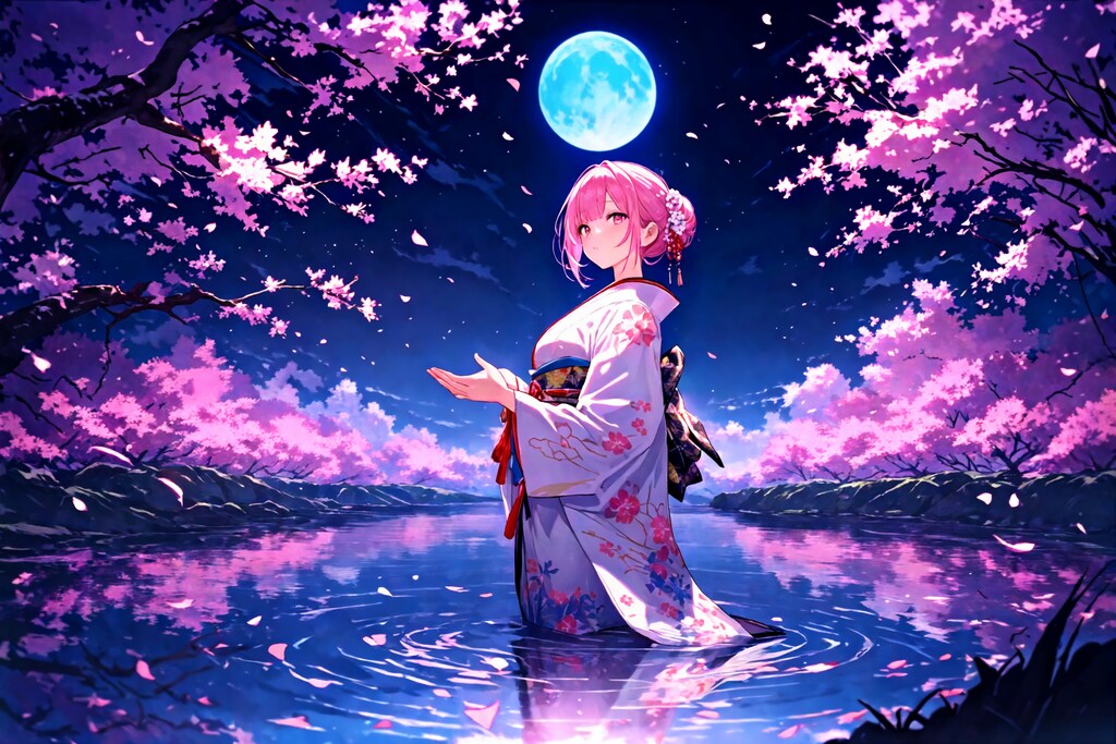 月夜桜