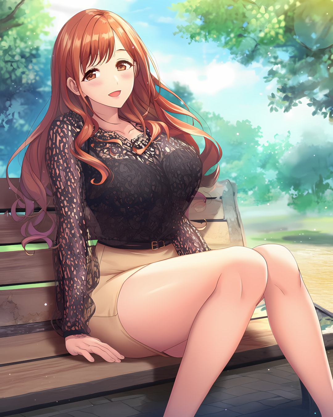 🌿テラスベンチでまったり美脚散歩✨