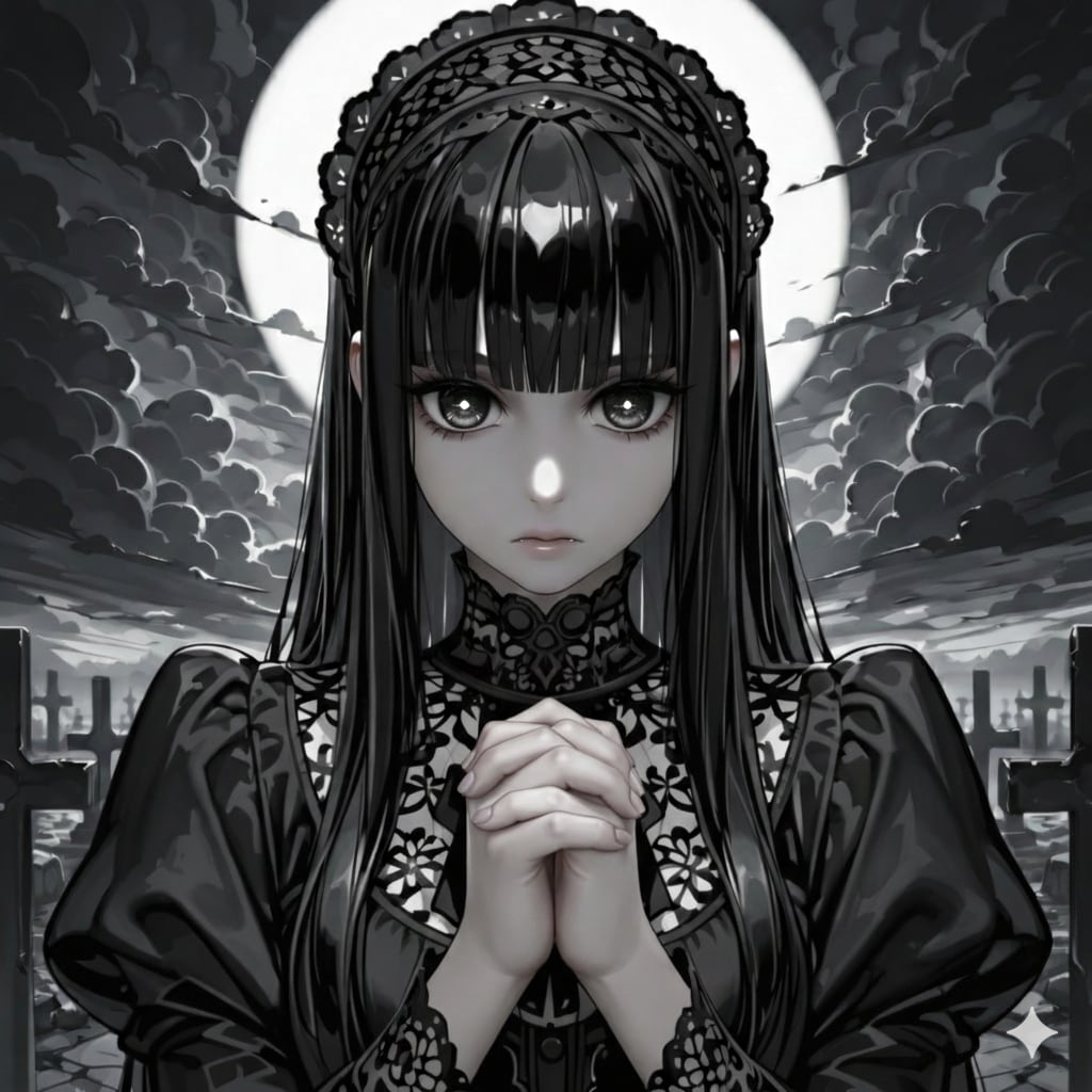 祈りの少女と月明かり。 | の人気AIイラスト・グラビア