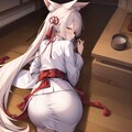 お尻(狐耳巫女) 3枚目