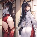 お尻(狐耳巫女) 4枚目