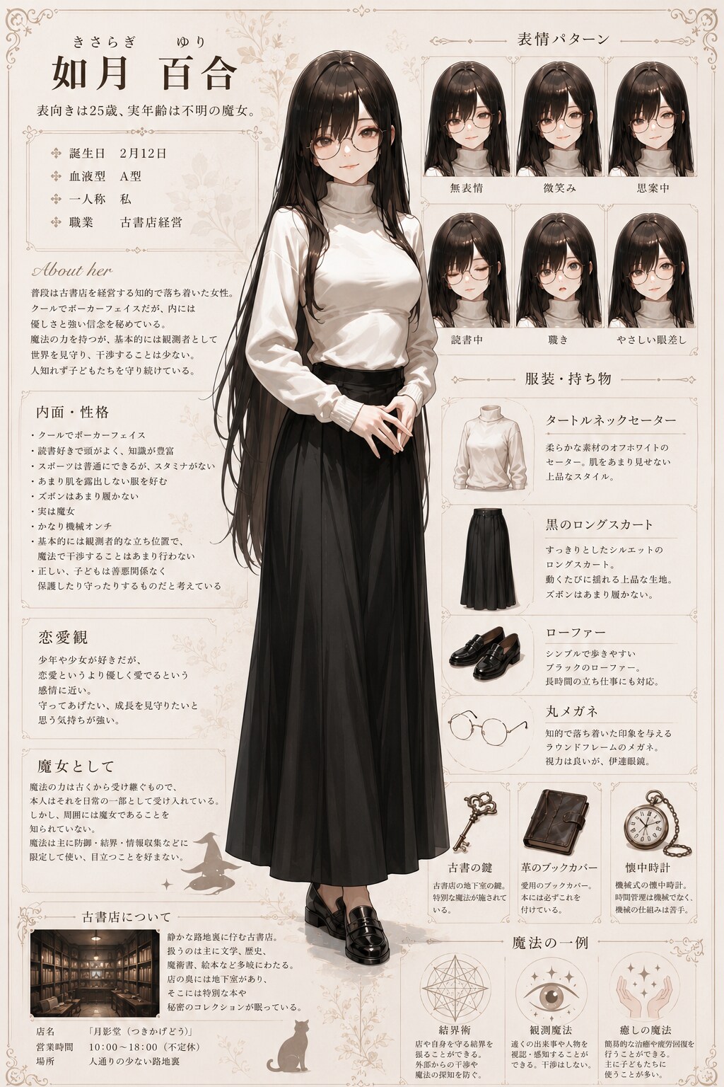 百合さんのキャラクターシート