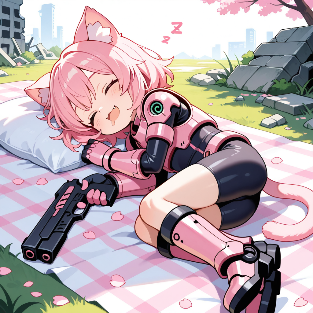 任務中でも寝てしまうねこちゃん