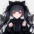 猫耳さんの黒マスク 4枚目