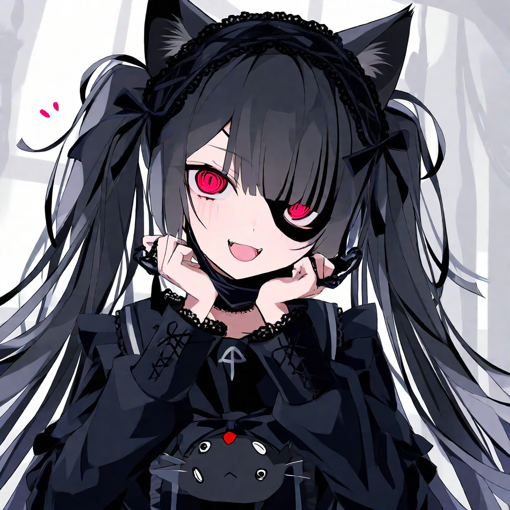 猫耳さんの黒マスク