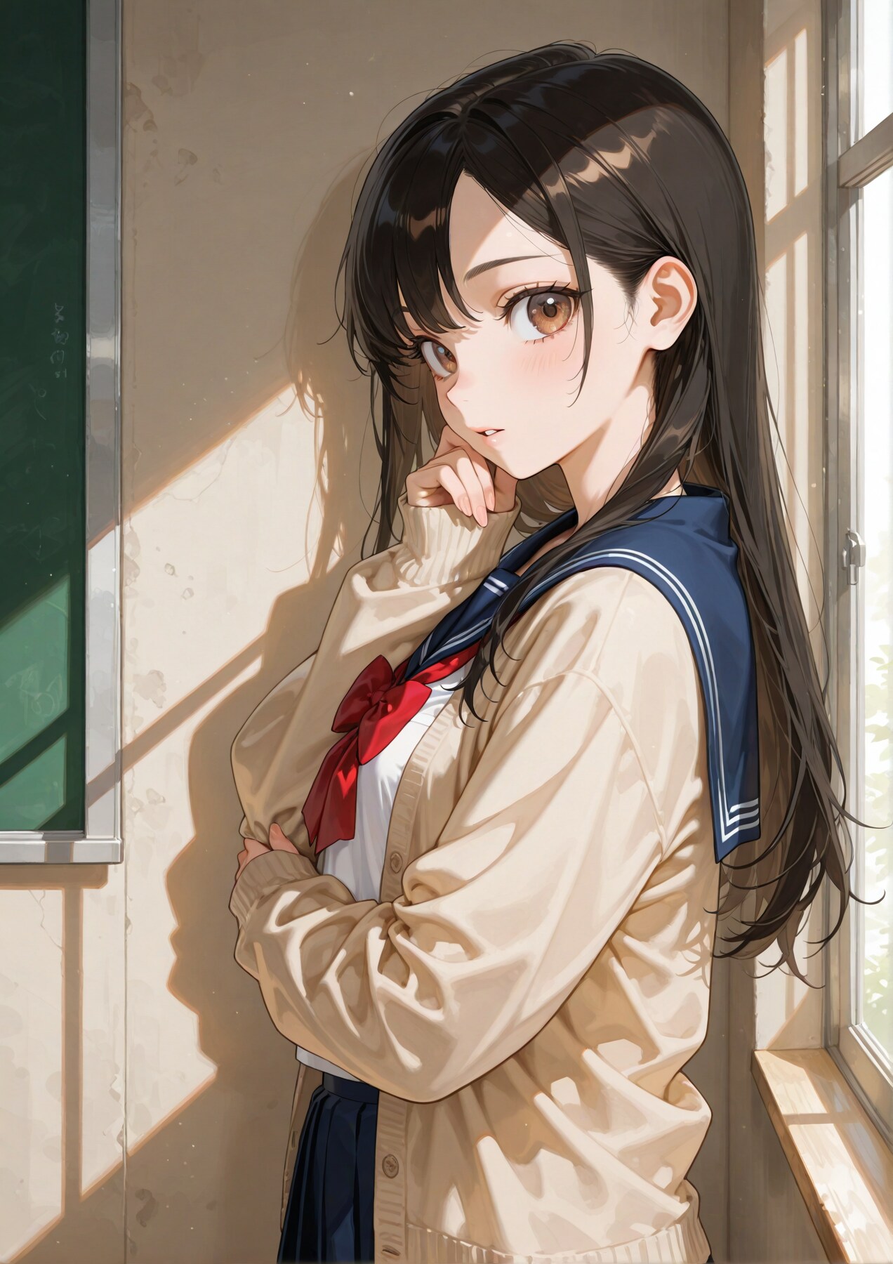 制服交換（れいか ver.） | の人気AIイラスト・グラビア