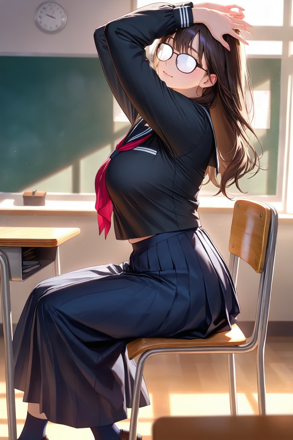 よし…じゃあ帰る。…あんた家どこだっけ？一緒に帰るか？笑 | の人気AIイラスト・グラビア