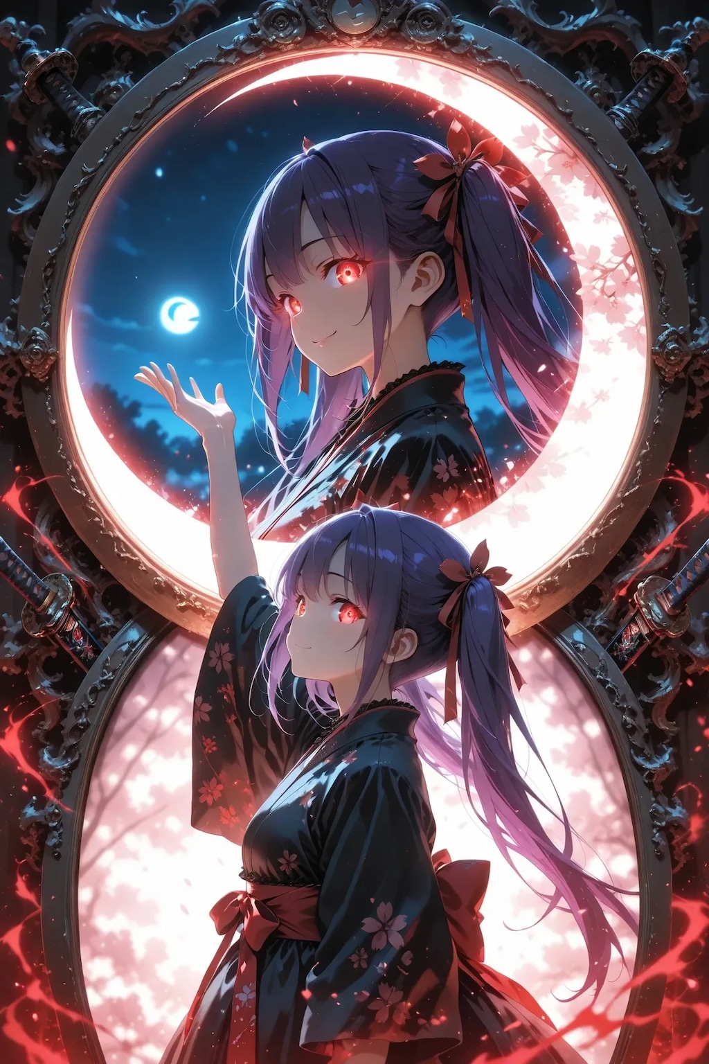 鏡の中の世界の梨子