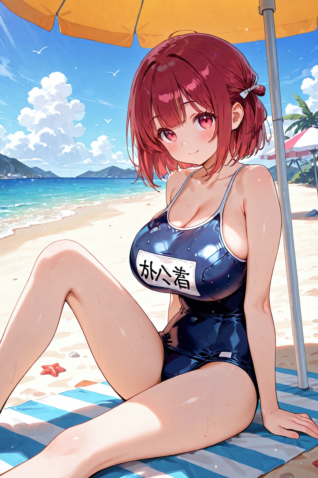 浜辺で一休み