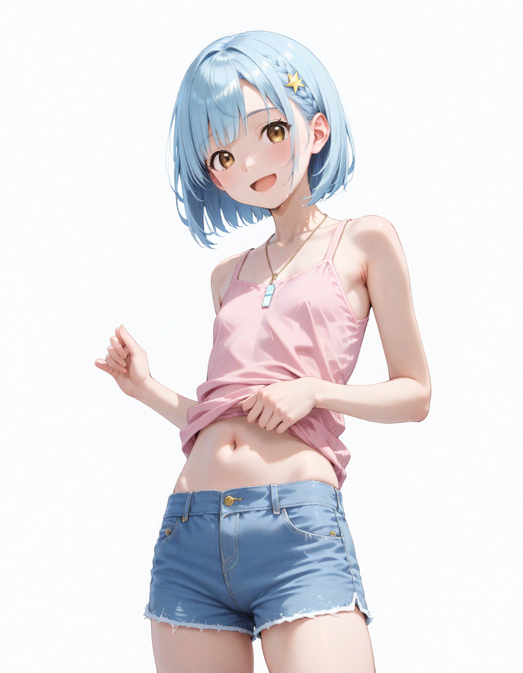 青髪タンクトップ