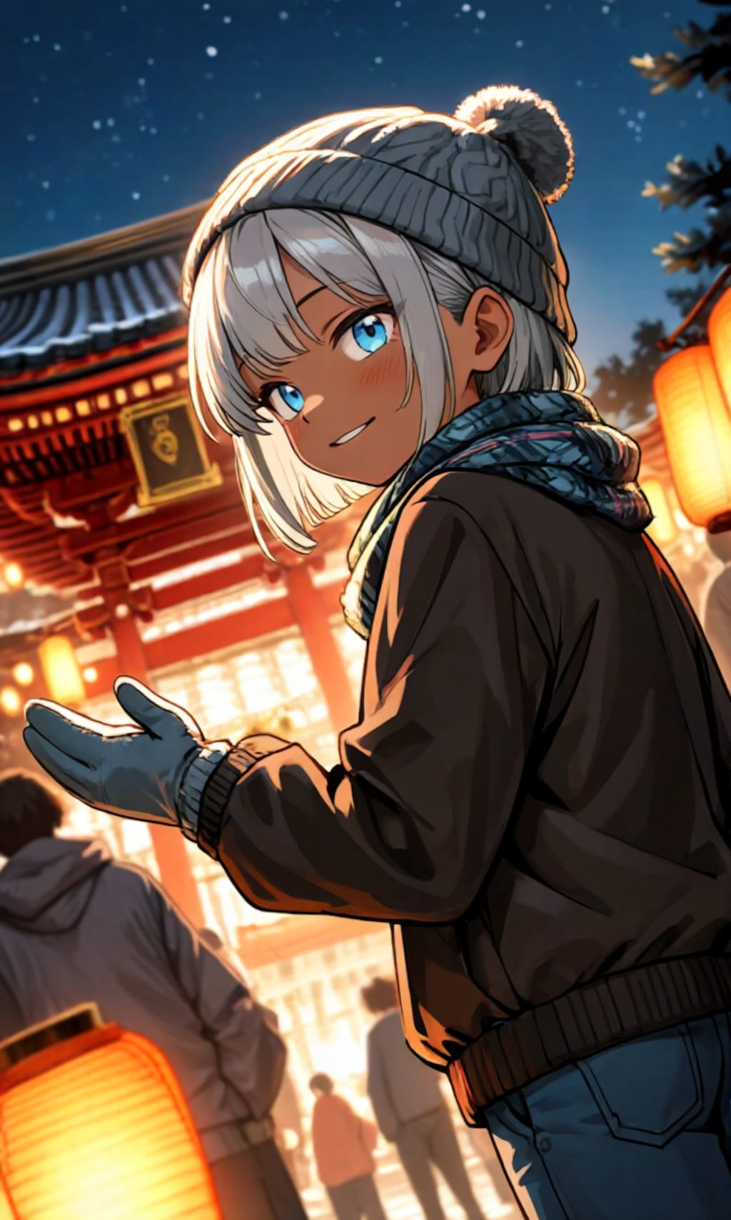 マフラーをした少年