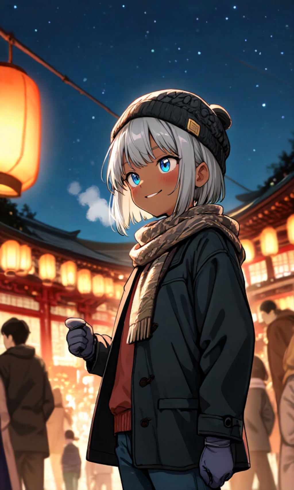 マフラーをした少年