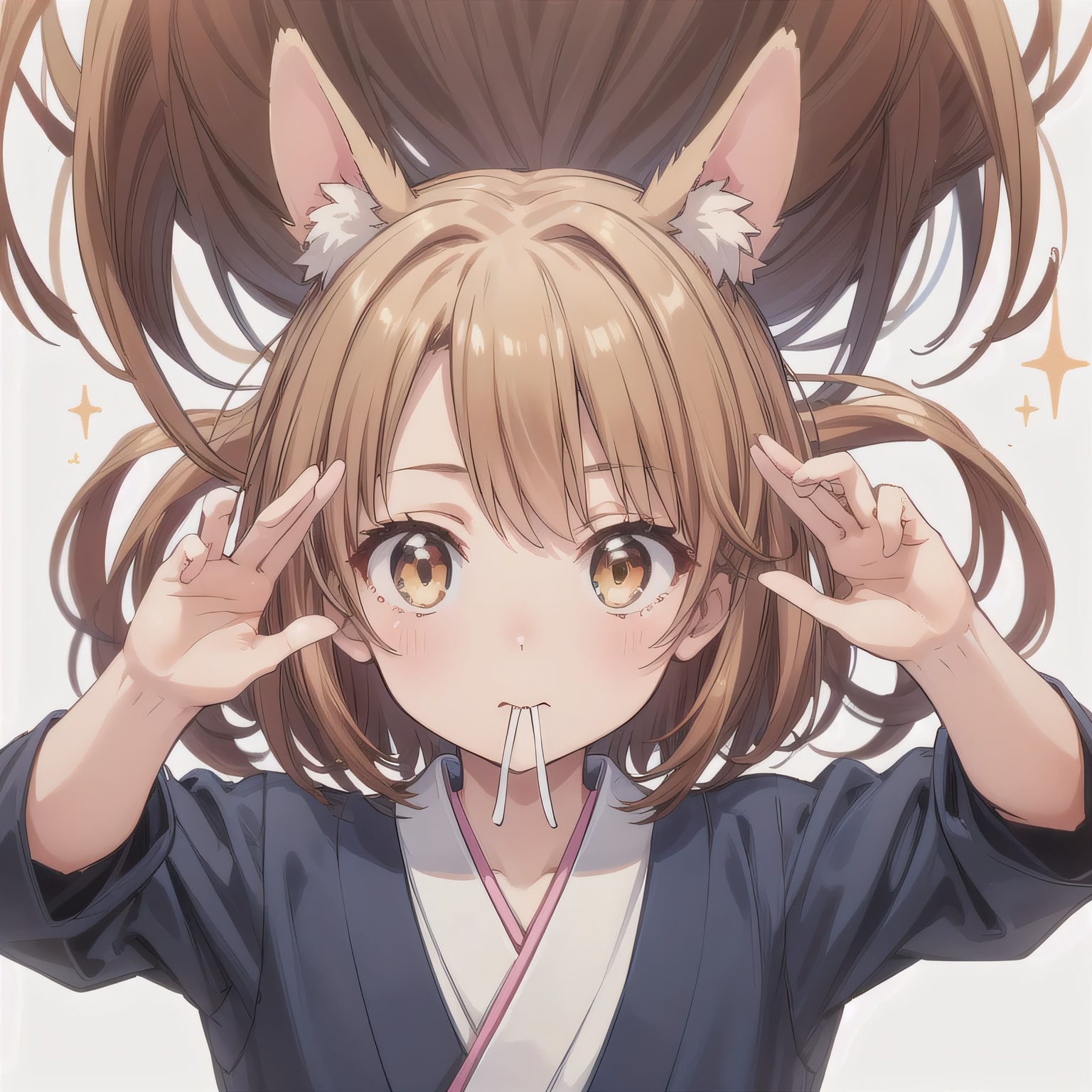 茶髪ボブのミニキャラ７ | の人気AIイラスト・グラビア