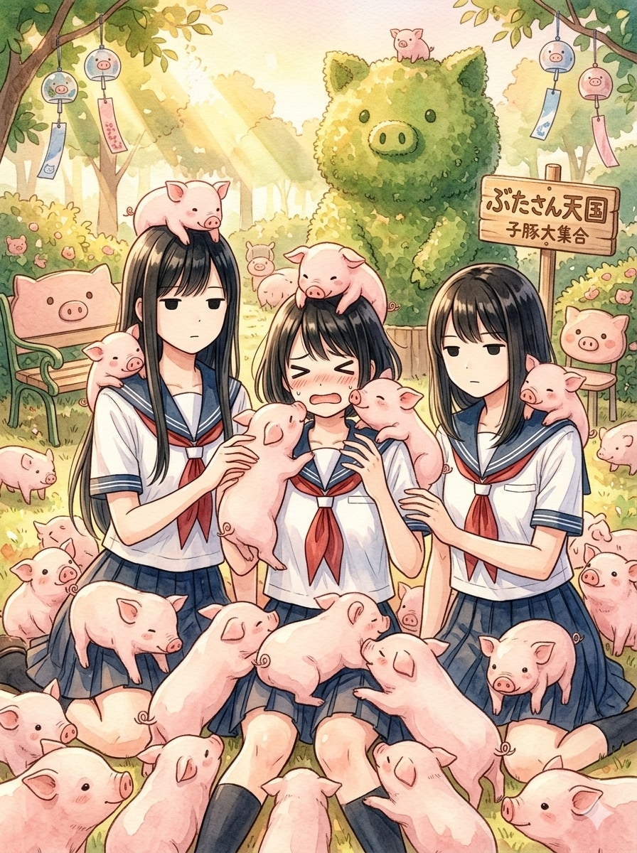 ぶたさん天国 | の人気AIイラスト・グラビア