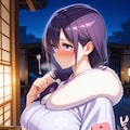 紫髪ちゃん リモバイ初詣 7枚目