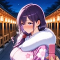 紫髪ちゃん リモバイ初詣 6枚目