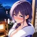 紫髪ちゃん リモバイ初詣 5枚目