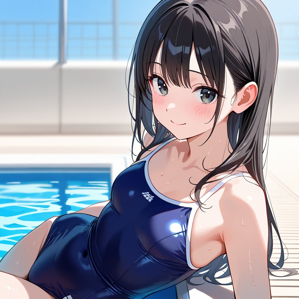 プールサイドにて