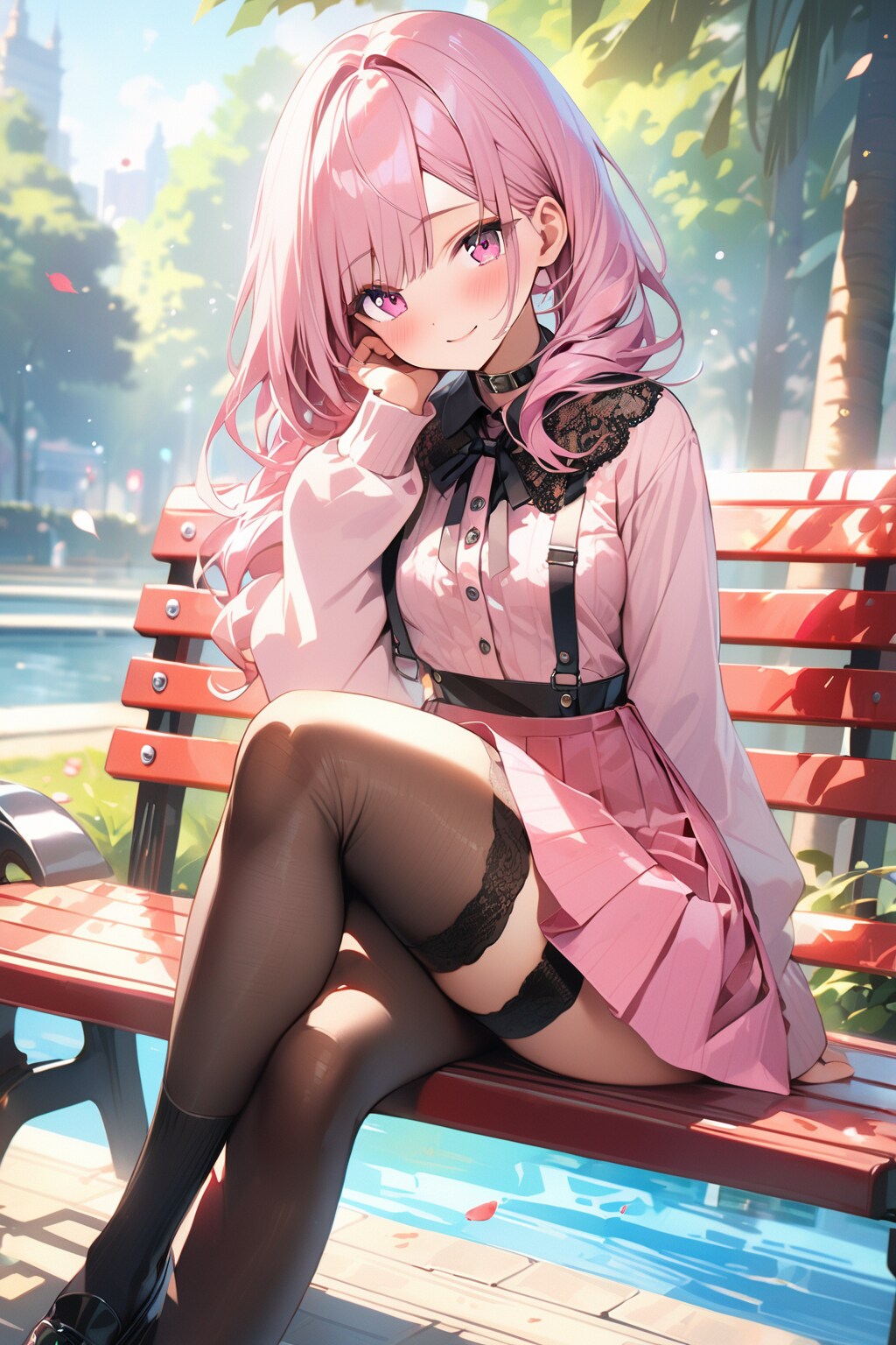 ピンク髪地雷系ファッション2 | の人気AIイラスト・グラビア