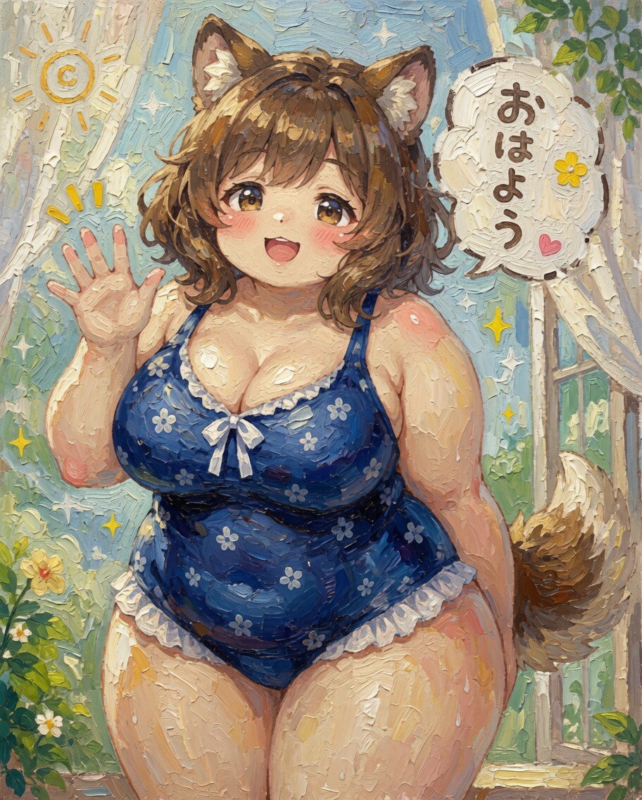 むちむちおねえさん水着のおはよう