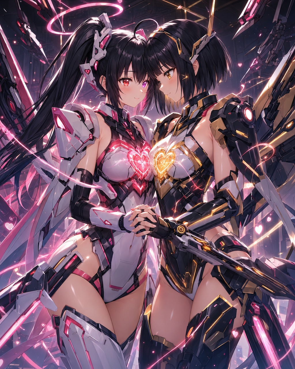 企画参加　天気擬人化🌕️⭐️　癖・メカ少女百合　スク水ロック