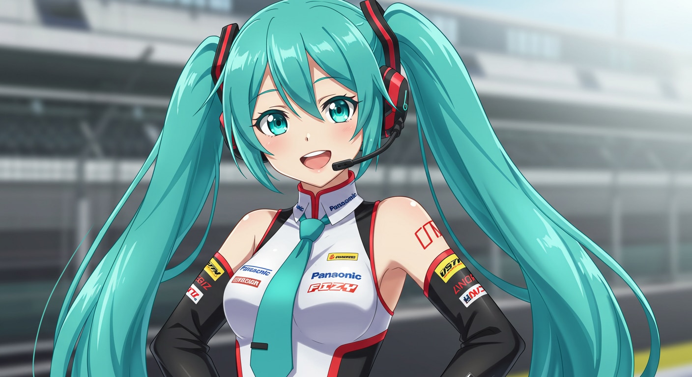 Panasonicレーシングスーツ初音ミク | の人気AIイラスト・グラビア