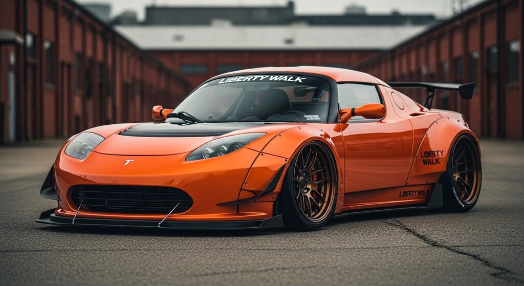 リバティーウォークテスラロードスター