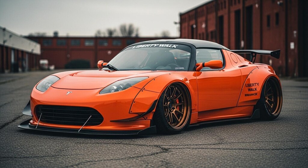 リバティーウォークテスラロードスター