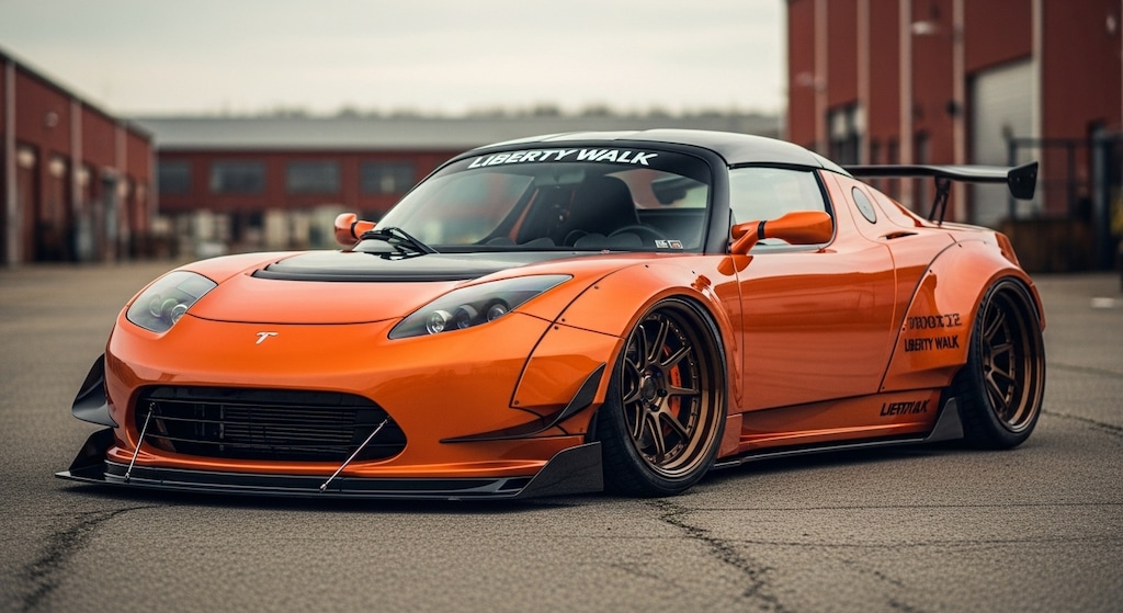 リバティーウォークテスラロードスター