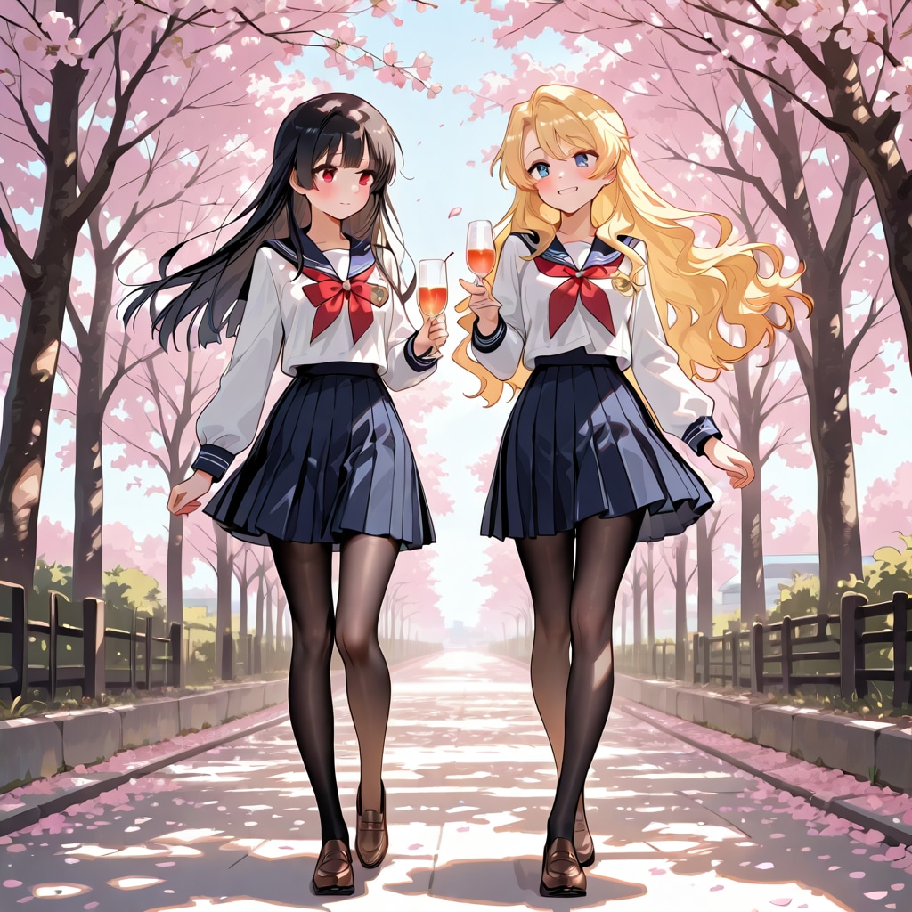 黒タイツのちちぷいコンビ！