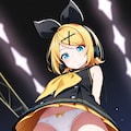 SOUR式鏡音リンがローアングルパンチラ 4枚目