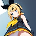 SOUR式鏡音リンがローアングルパンチラ 5枚目