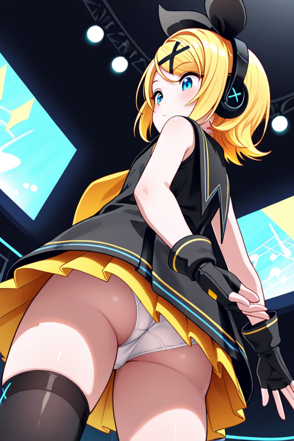 SOUR式鏡音リンがローアングルパンチラ