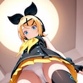 SOUR式鏡音リンがローアングルパンチラ 3枚目