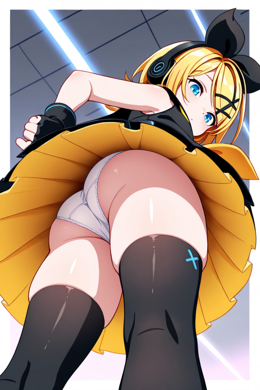 SOUR式鏡音リンがローアングルパンチラ