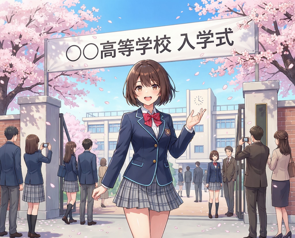 うちの子学生組の高校入学式