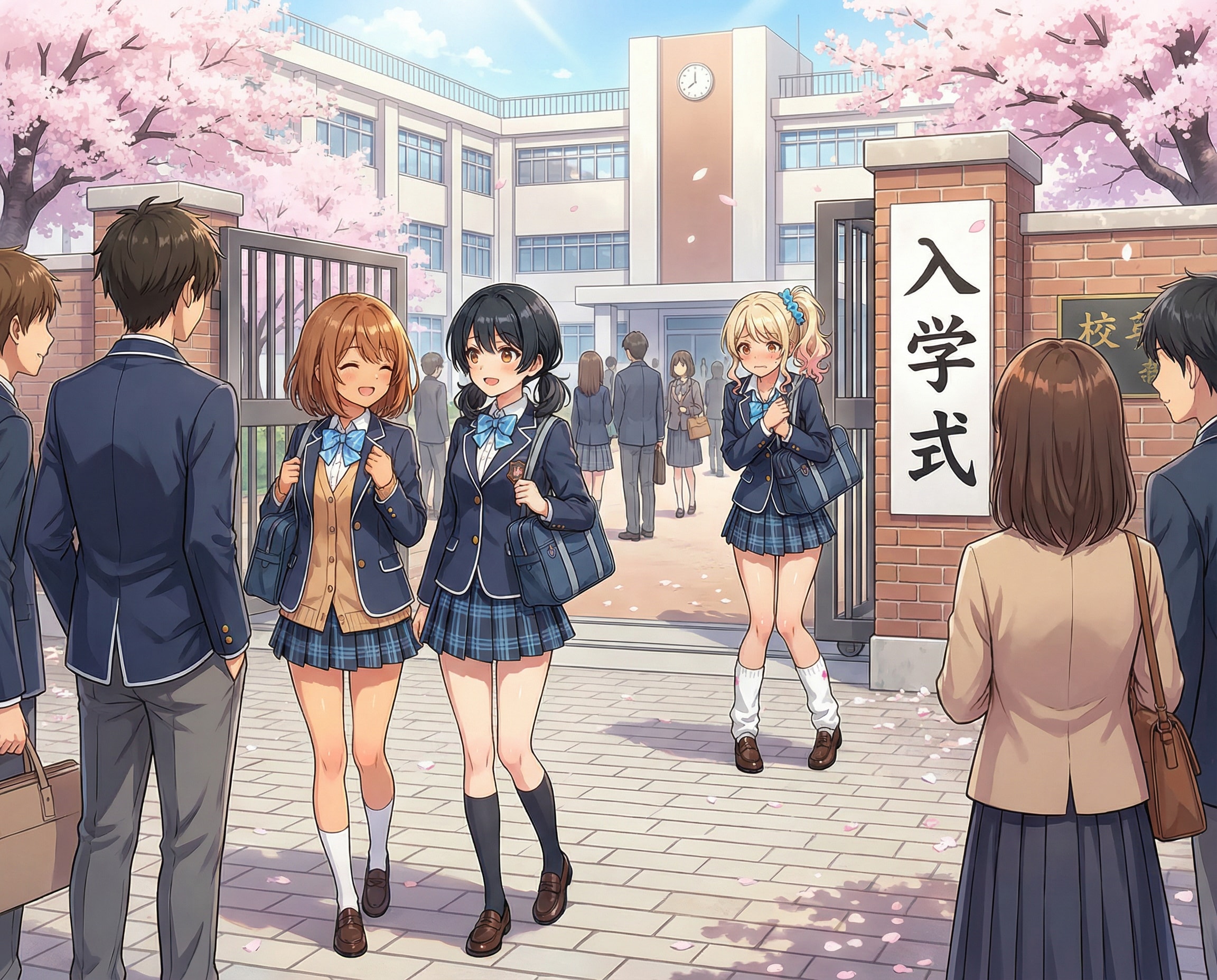 うちの子学生組の高校入学式 | の人気AIイラスト・グラビア
