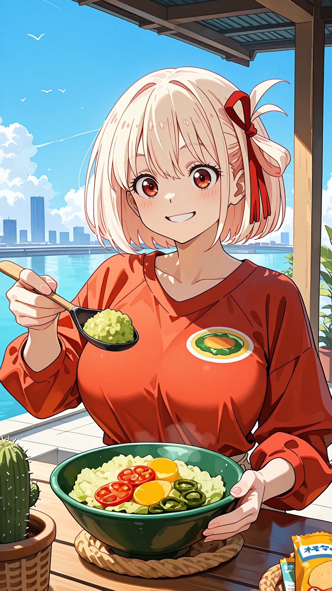 ワカモレとチップス