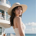 レースフリルキャミでクルーズ 6枚目