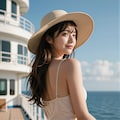 レースフリルキャミでクルーズ 2枚目