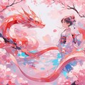 桜と竜と女の子 5枚目
