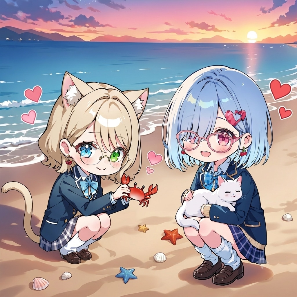 【誕生日FA】ちびマナミハちゃんでかにをくえるんだな